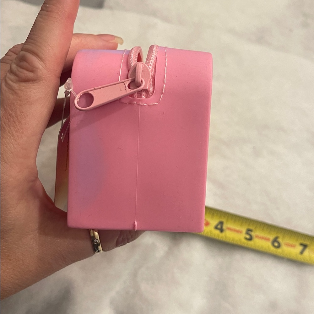 Croc shoe Charm jibbetz Pencil Pouch nwt pink, purple, yellow tie-dye silicone - Picture 6 of 8